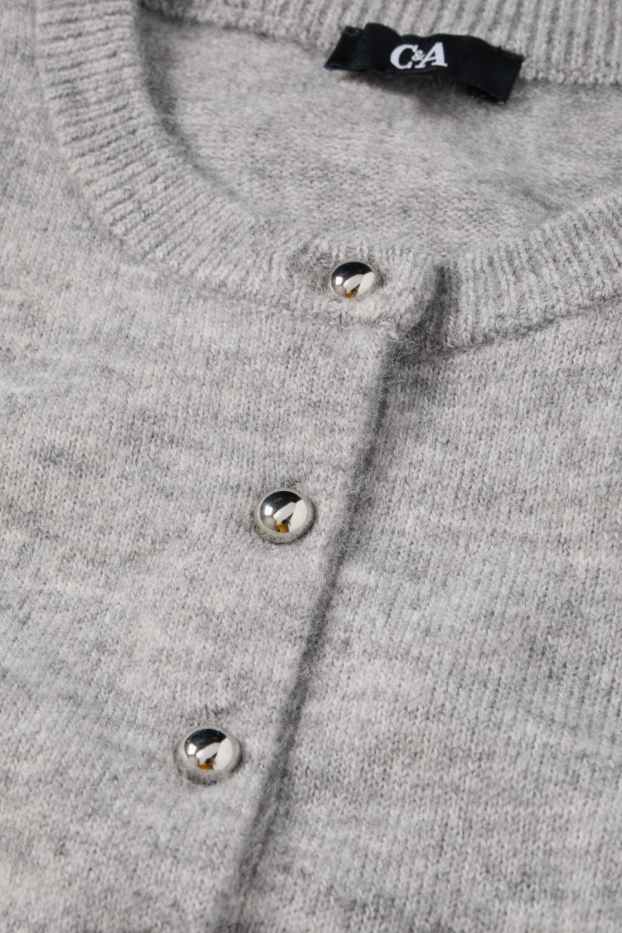 Women - Cardigan - gray-melange