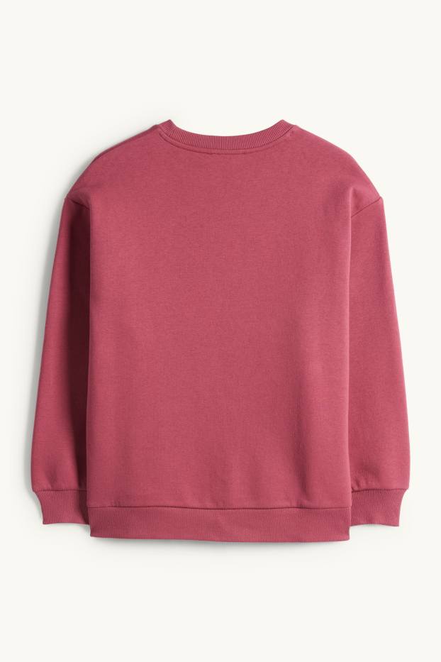 Children Girls - Los Angeles - sweatshirt with rhinestones - dark rose