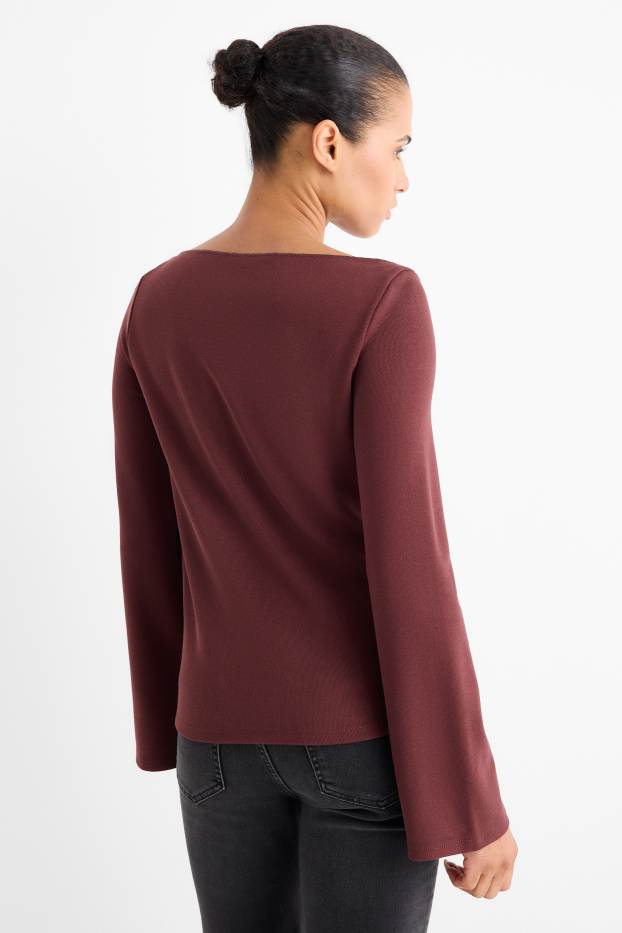 Dames - Longsleeve - regular fit - bordeaux