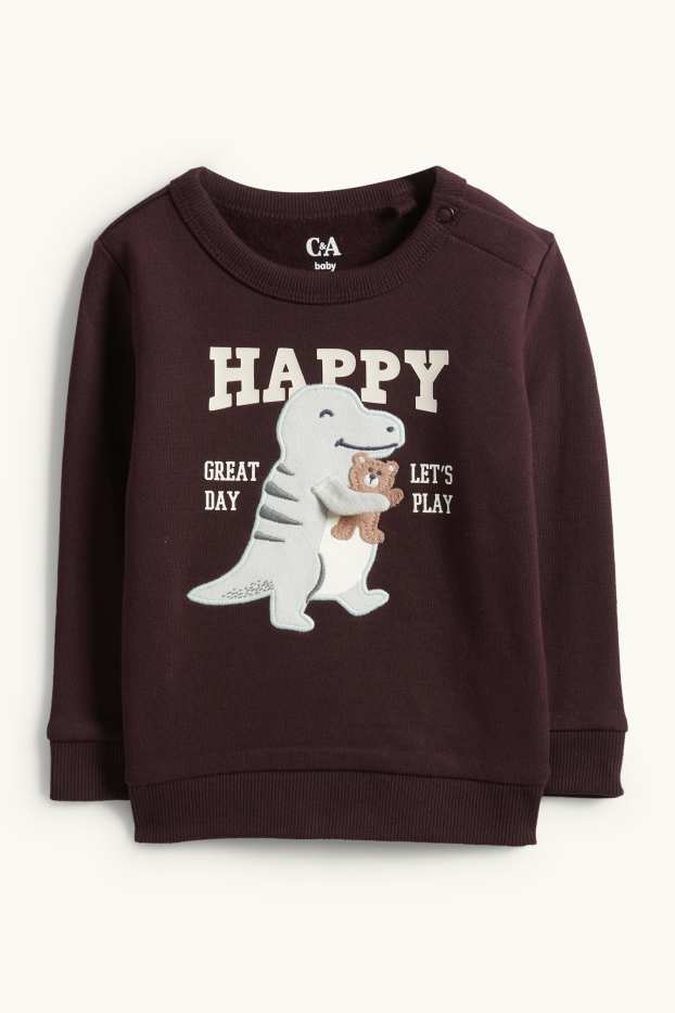 Bébés garçons - Dinosaure et ours en peluche - tenue bébé - 2 pièces - marron / beige