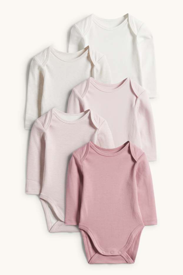Baby Mädchen - Multipack 5er - Baby-Body - dunkelrosa