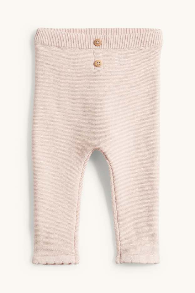 Baby Mädchen - Blümchen - Baby-Outfit - 2 teilig - cremeweiss