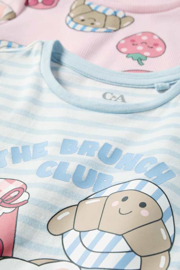 Children Girls - Multipack of 2 - breakfast - pyjamas - 4 piece - rose