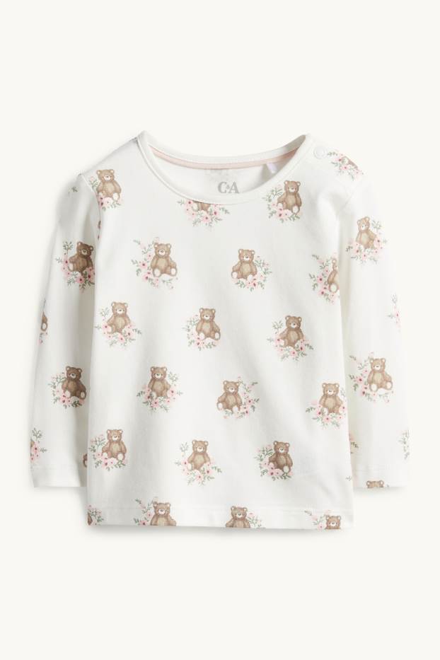 Bébés filles - Ours en peluche - tenue bébé - 3 pièces - beige clair