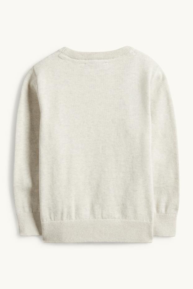 Kinderen: jongens - Dino - trui - licht beige