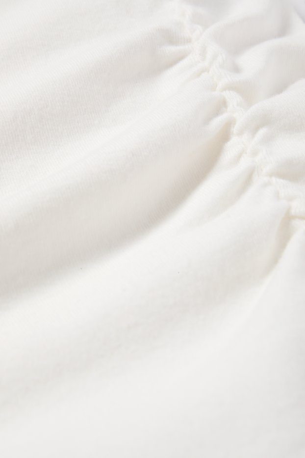 Dámské - Tričko s dlouhým rukávem - slim fit - bílá