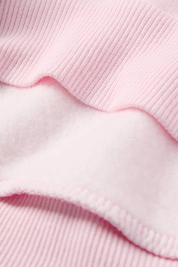 Children Girls - Teddy bear - sweatshirt - rose