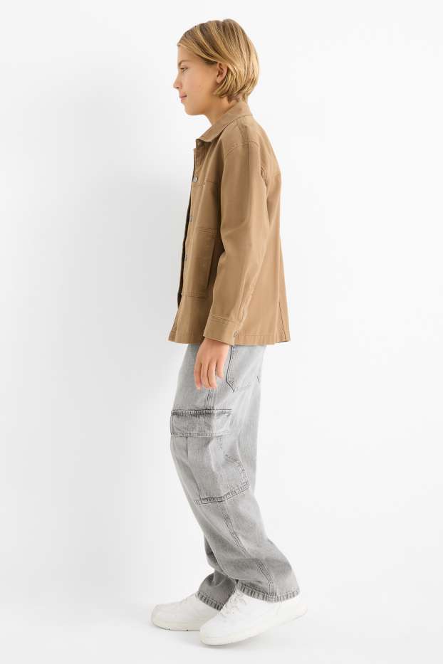 Nen - Texans cargo - texà gris clar