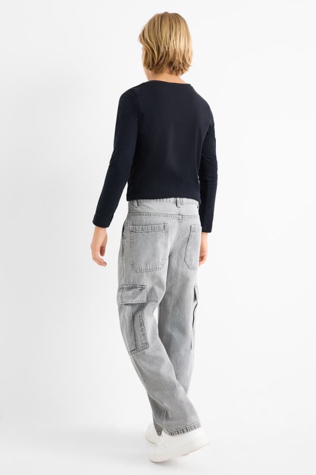 Nen - Texans cargo - texà gris clar