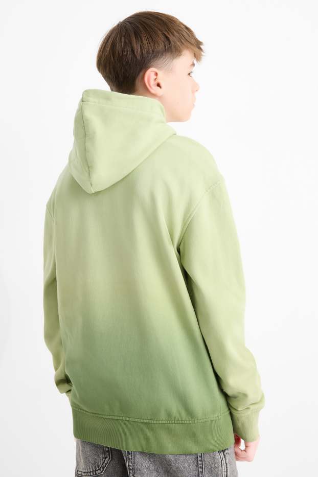 Niños - Skater - sudadera con capucha - estampada - verde claro