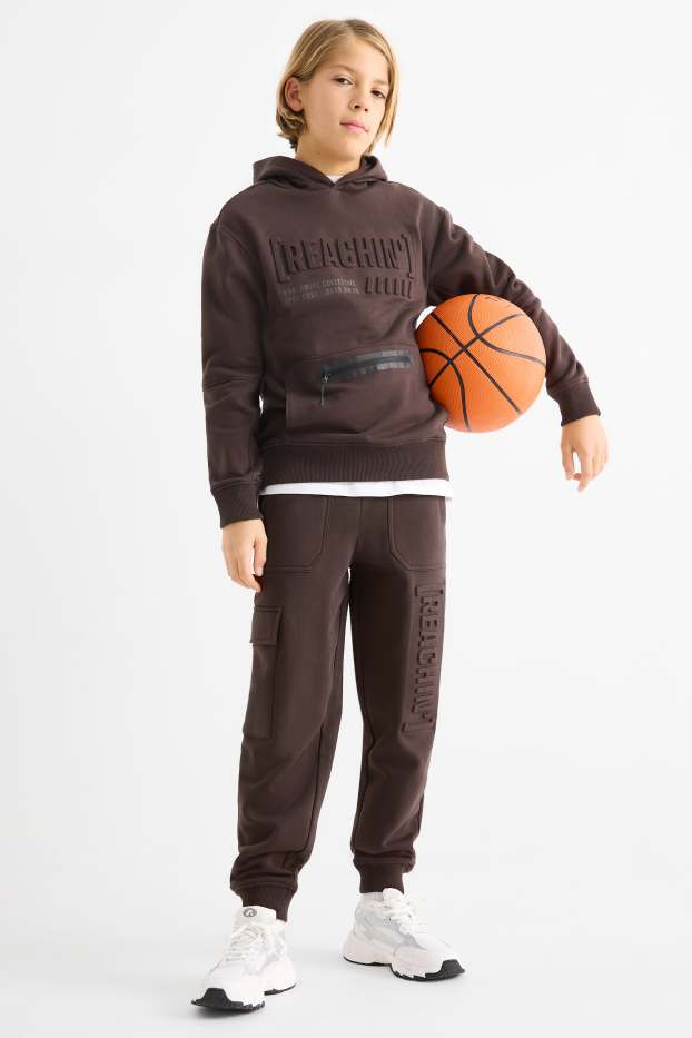 Children Boys - Cargo joggers - dark brown