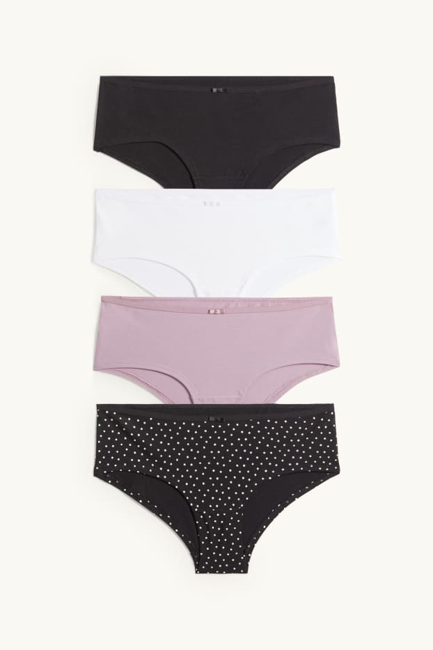 Dames - Set van 4 - hipster - zwart