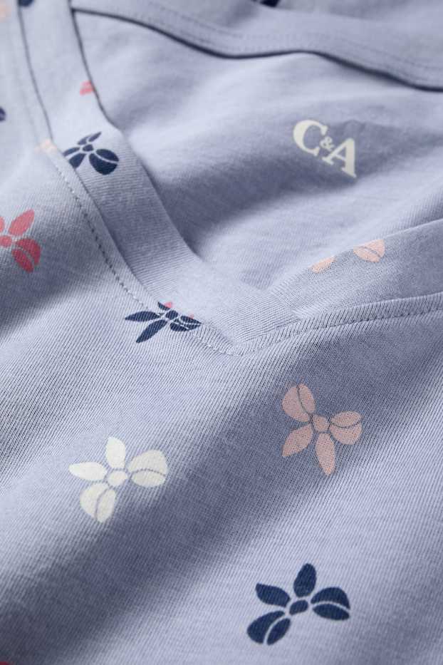 Dames - Nachthemd - met patroon - blauw