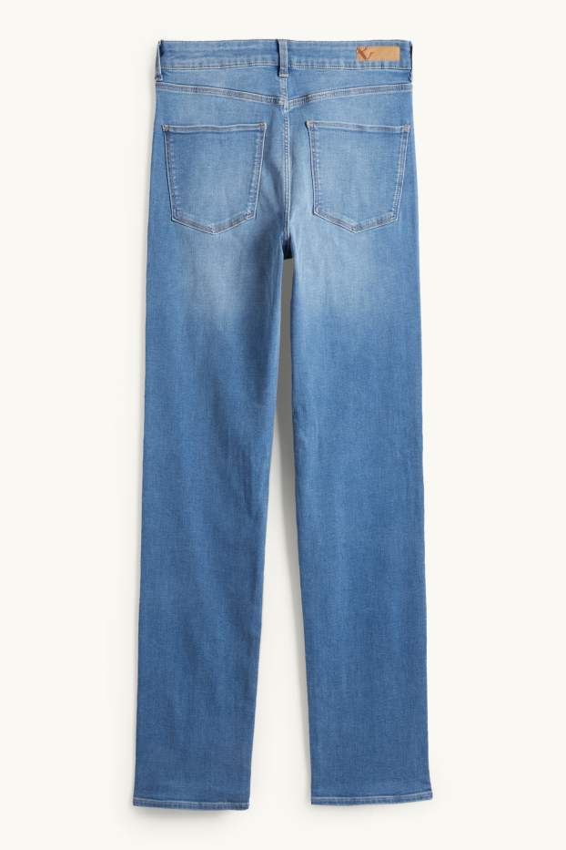 Femei - Straight jeans - talie înaltă - LYCRA® - denim-albastru deschis