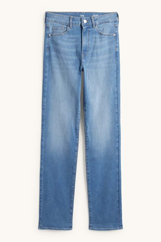 Femei - Straight jeans - talie înaltă - LYCRA® - denim-albastru deschis