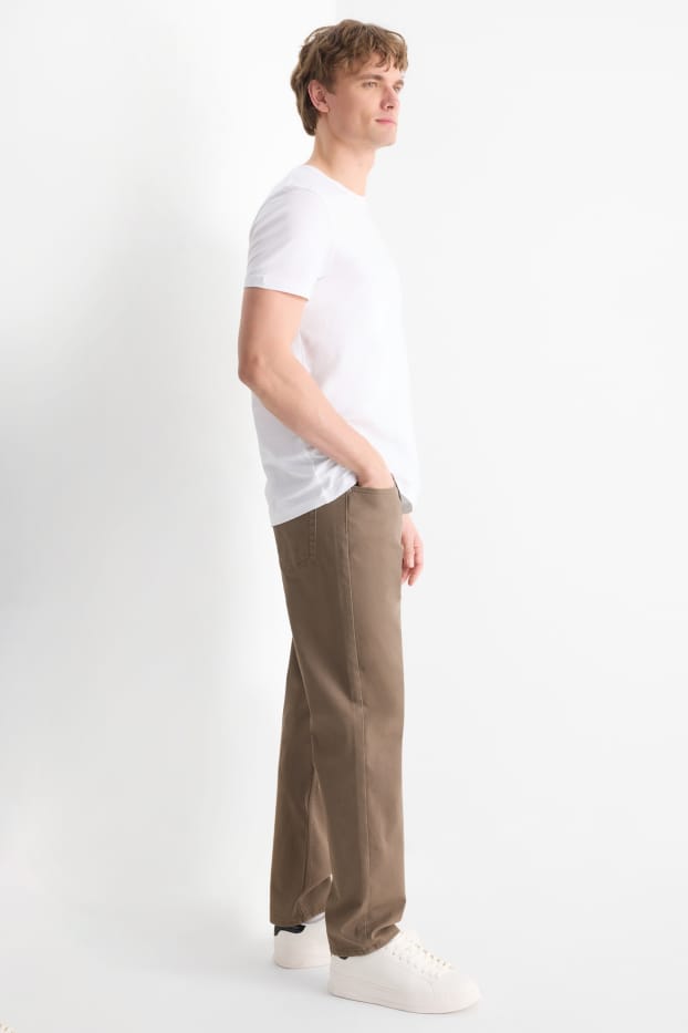Hommes - Pantalon - regular fit - marron