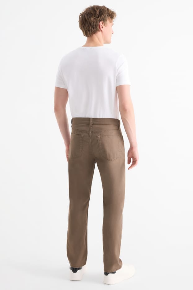 Hommes - Pantalon - regular fit - marron