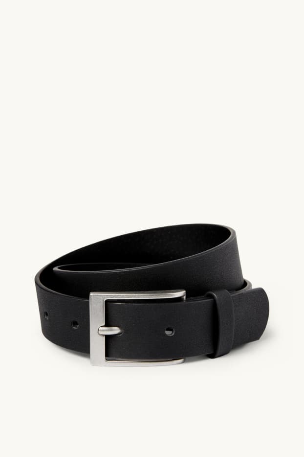 Kinder Buben - Gürtel - Lederimitat - schwarz