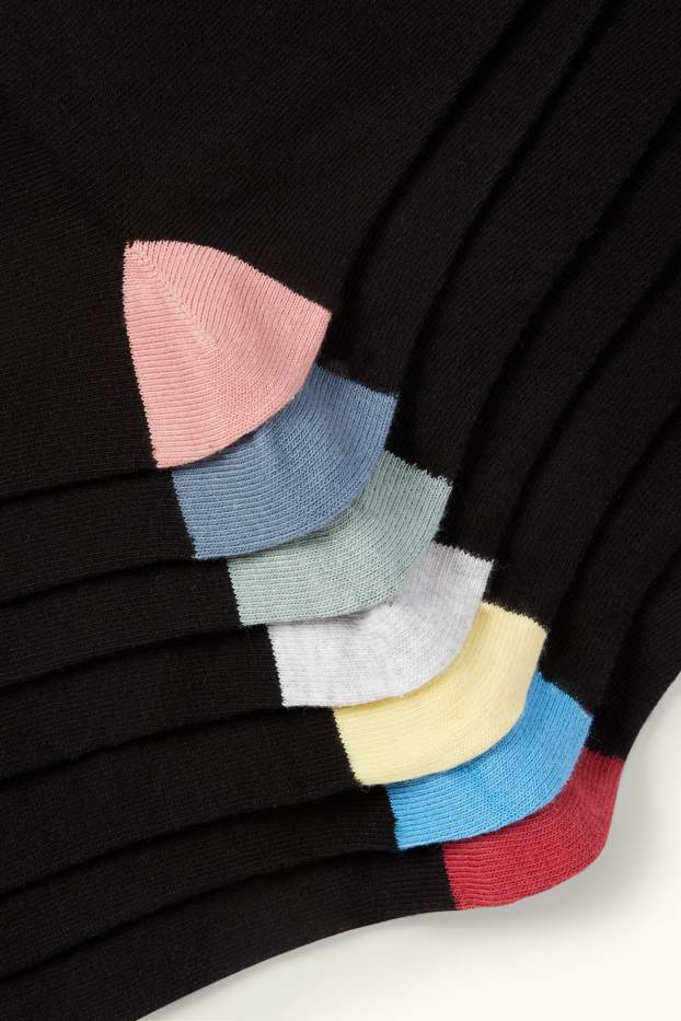 Heren - Set van 7 paar - sokken - zwart