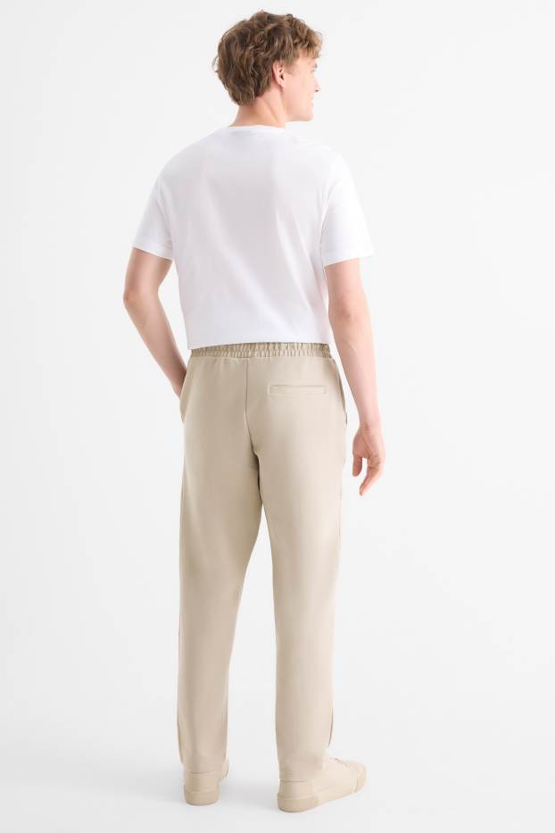Men - Joggers - light beige