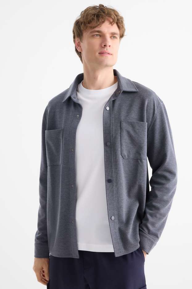 Hombre - Sobrecamisa - relaxed fit - Kent - azul oscuro