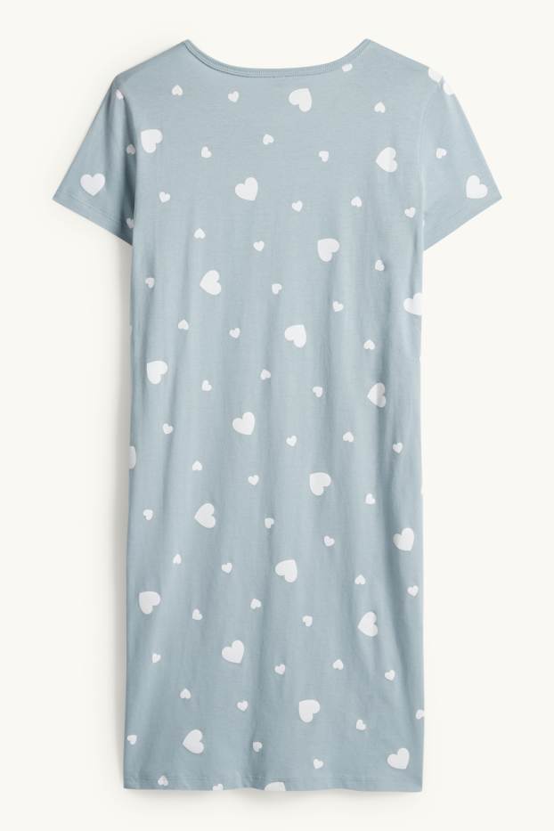 Dona - Camisa de dormir - estampada - turquesa