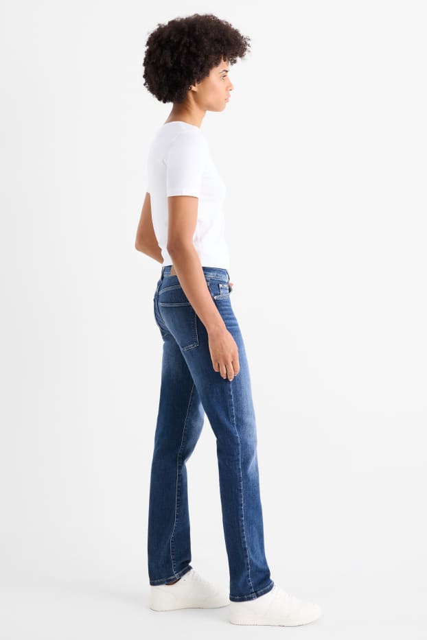Dames - Straight jeans - mid waist - LYCRA® - jeansblauw