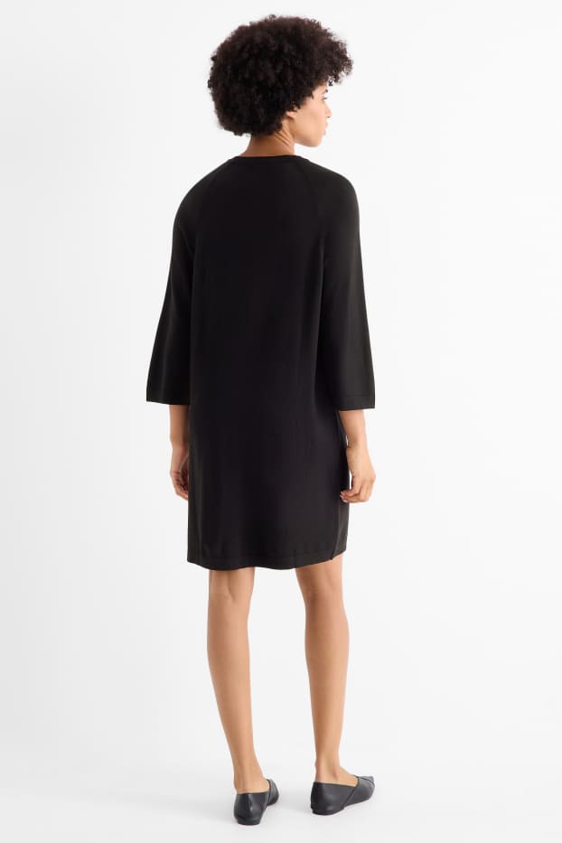 Mujer - Vestido de punto - straight fit - negro