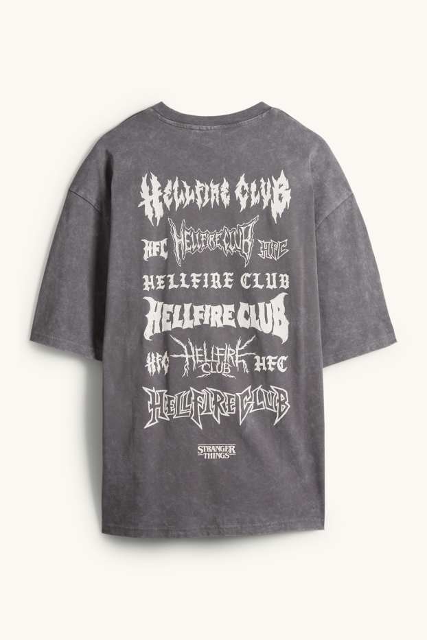 Home - Samarreta de màniga curta - oversized - Stranger Things - gris