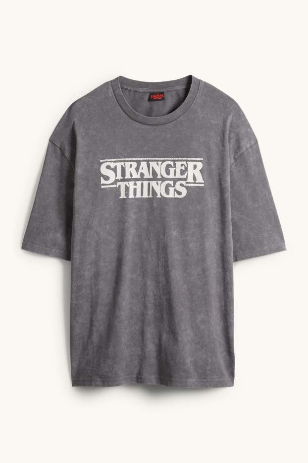 Home - Samarreta de màniga curta - oversized - Stranger Things - gris