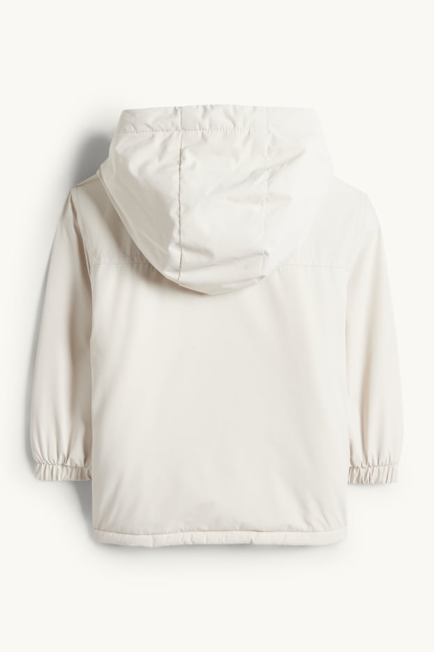 Baby Boys - Baby jacket with hood - lined - water-repellent - cremewhite