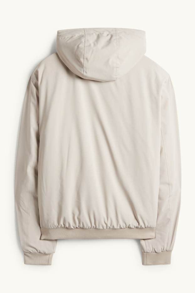 Herren - Jacke mit Kapuze - gefüttert - hellbeige