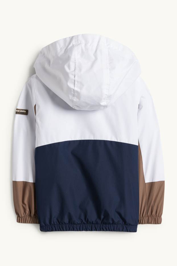 Enfants garçons - Veste à capuche - finition déperlante - bleu foncé