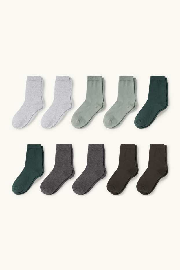 Children Boys - Multipack of 10 - socks - green