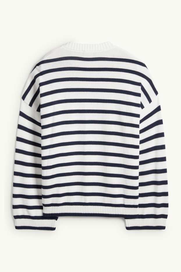 Dona - Jersei - de ratlles - blau fosc / blanc