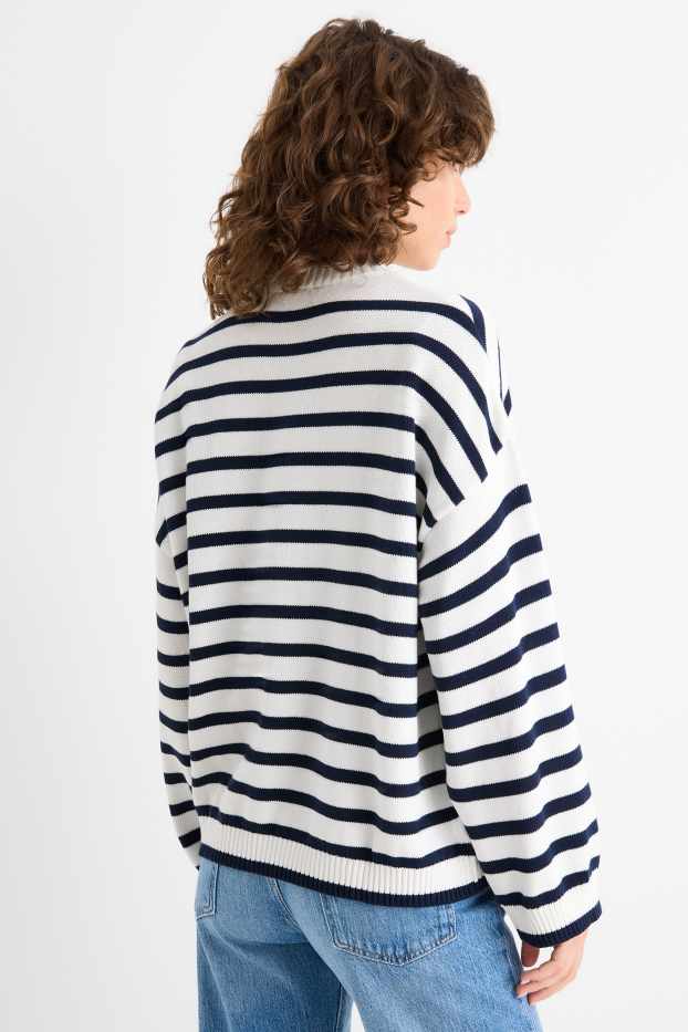 Dona - Jersei - de ratlles - blau fosc / blanc