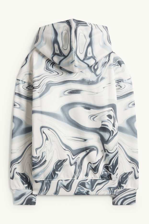 Kinder Buben - Gaming - Hoodie - gemustert - cremeweiß