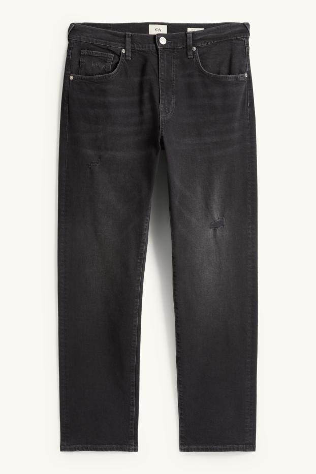 Pánské - Straight jeans - džíny - tmavošedé