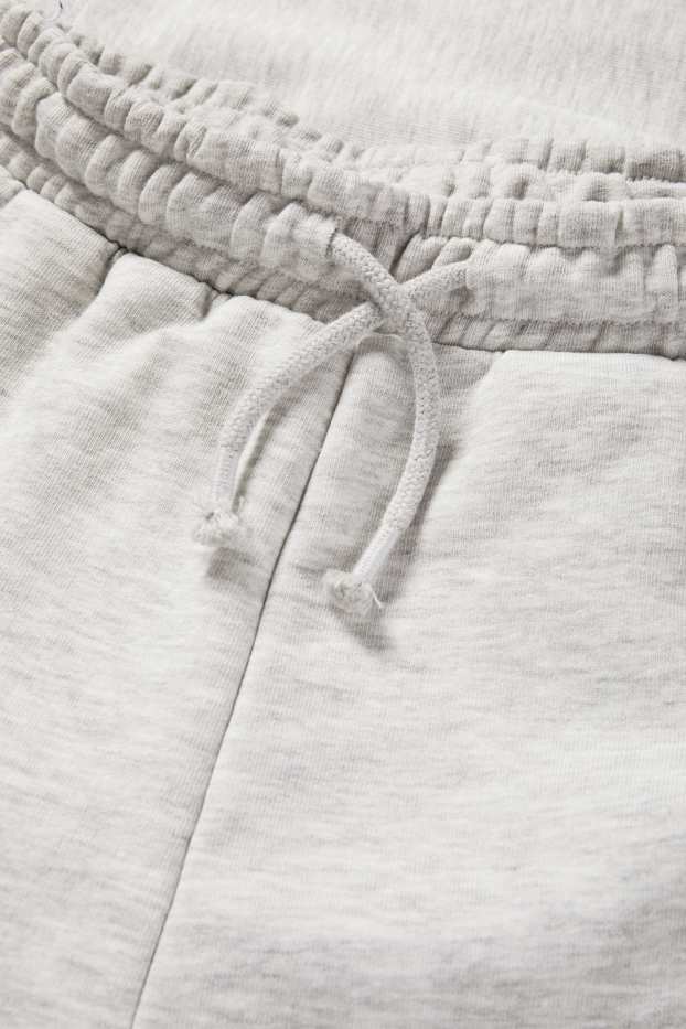 Copii - Fete - Pantaloni de trening - gri deschis melanj