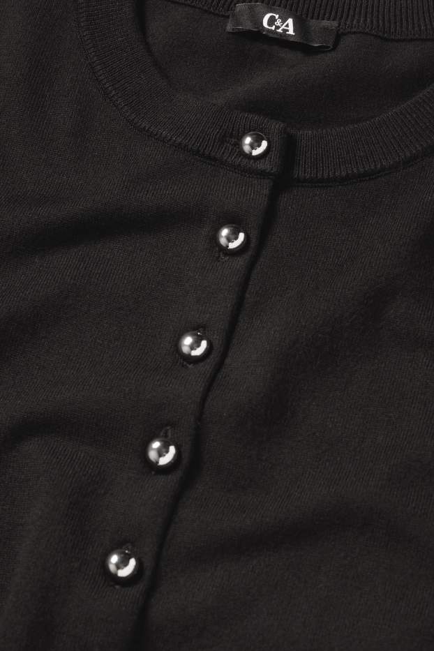 Dames - Gebreid vest - zwart