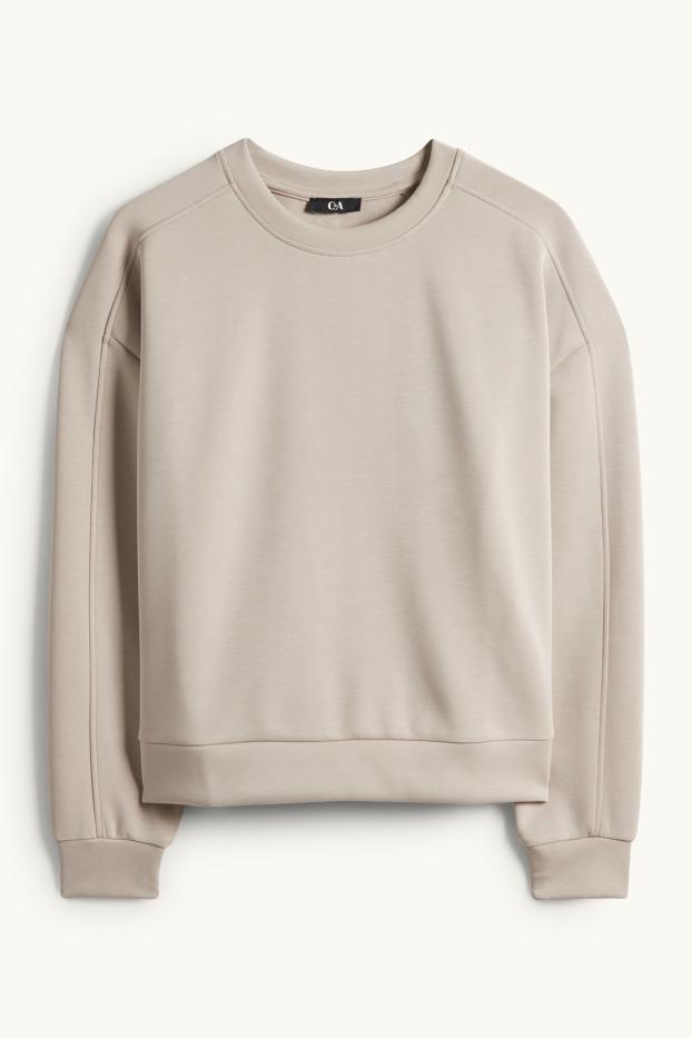 Damen - Sweatshirt - hellbeige