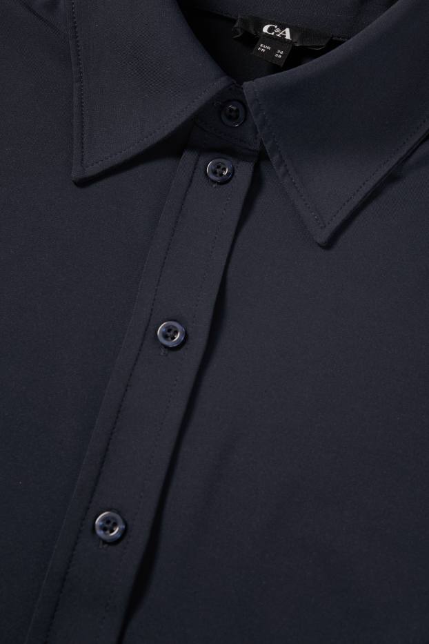 Dames - Jersey blouse - donkerblauw