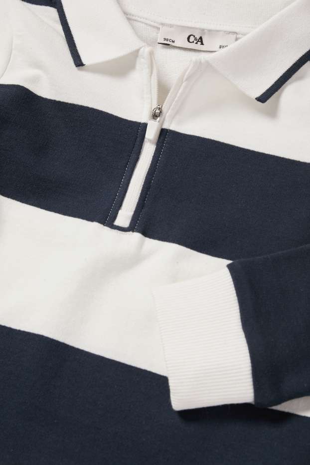 Nen - Polo - de ratlles - blau fosc / blanc trencat