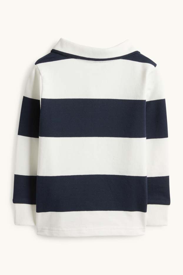 Nen - Polo - de ratlles - blau fosc / blanc trencat