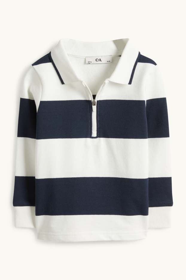 Nen - Polo - de ratlles - blau fosc / blanc trencat