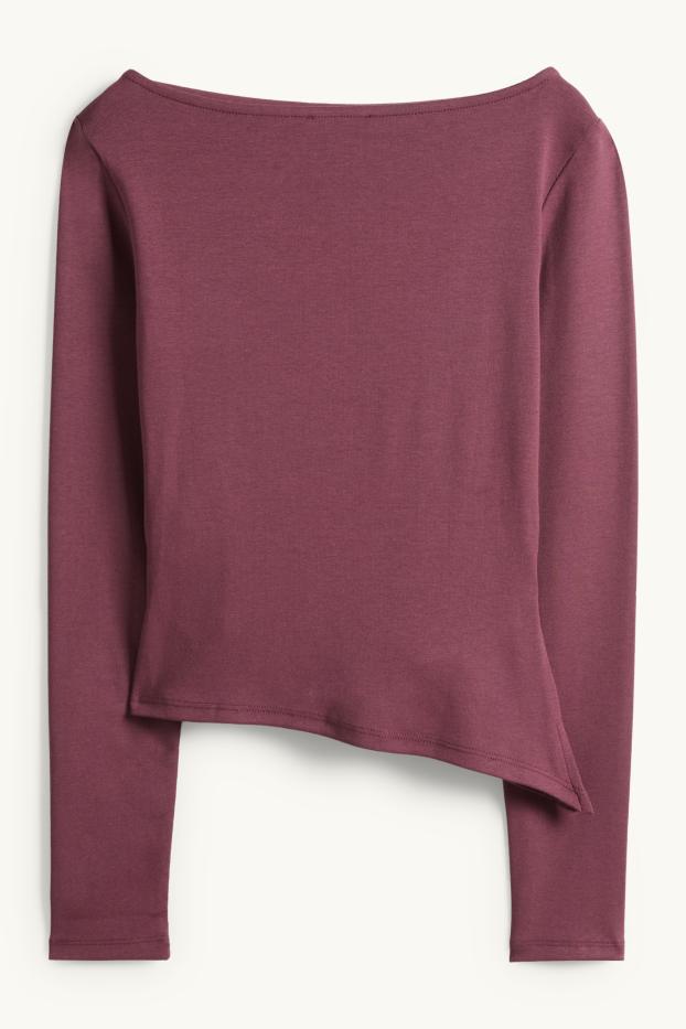 Damen - Langarmshirt - Slim Fit - lila