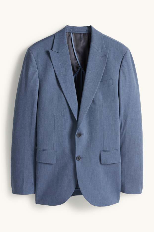 Bărbați - Sacou modular - regular fit - stretch - albastru