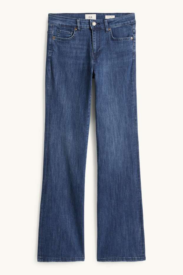 Mujer - Flared jeans - mid waist - vaqueros - azul