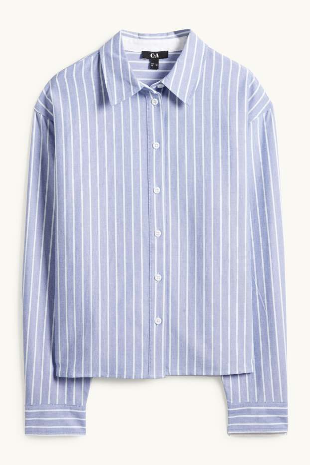 Femmes - Chemisier - à rayures - bleu