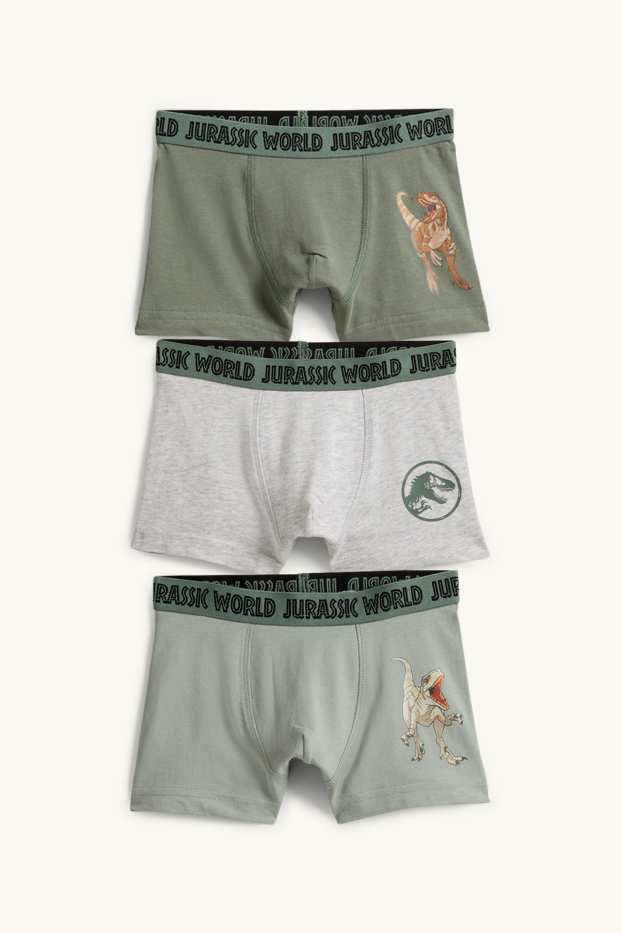 Bambini - Confezione da 3 - Jurassic World - boxer - verde